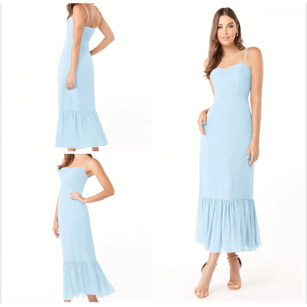 Women's Azazie Justina Dress Size 2 A2 Sky Blue